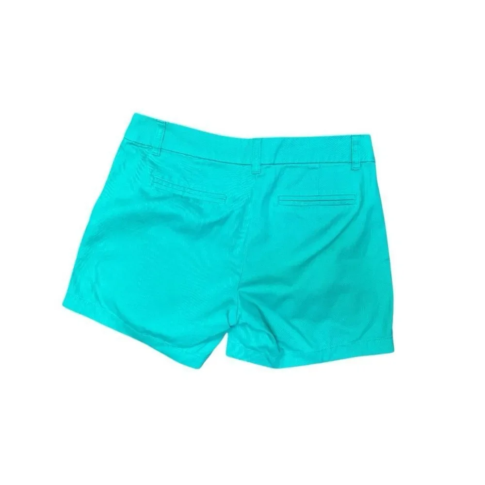 J.Crew Chino Shorts Size 2 Green Mid Rise Summer Casual